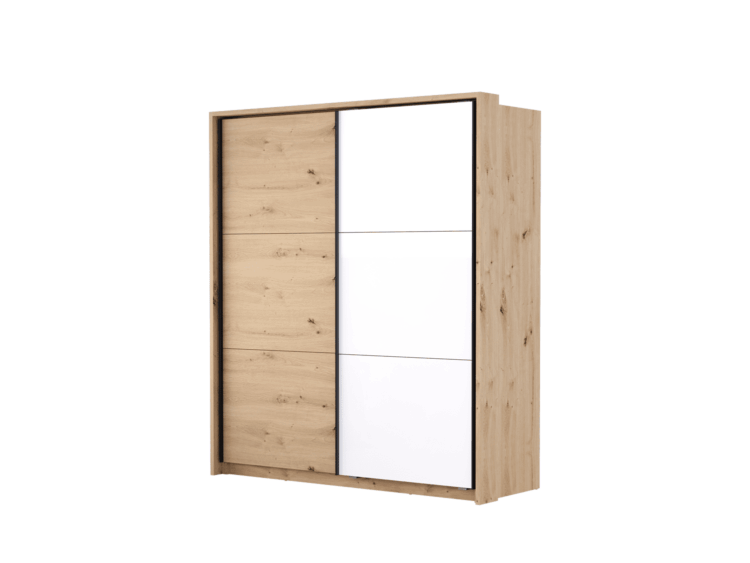 Klizni plakar Beta 180 artisan/bela sjaj