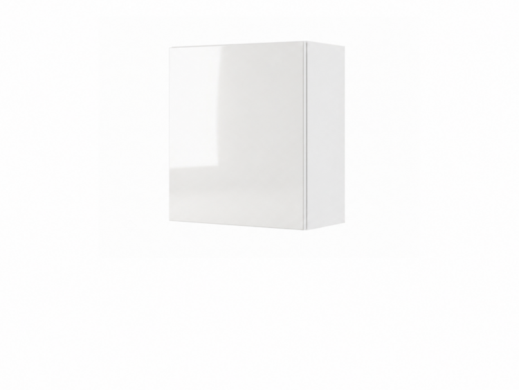 White rectangular box shown in 3D perspective with subtle shading and a vertical seam along the right edge