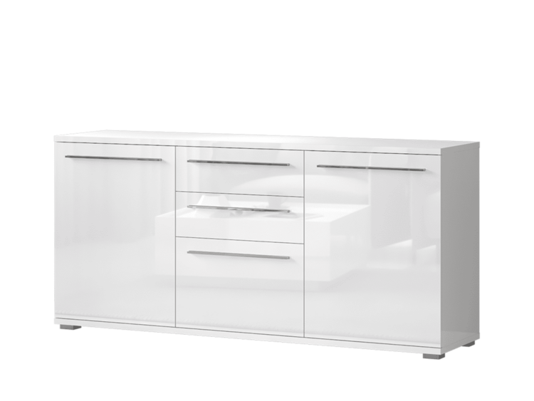 Komoda K180-3K2F - Bela lak