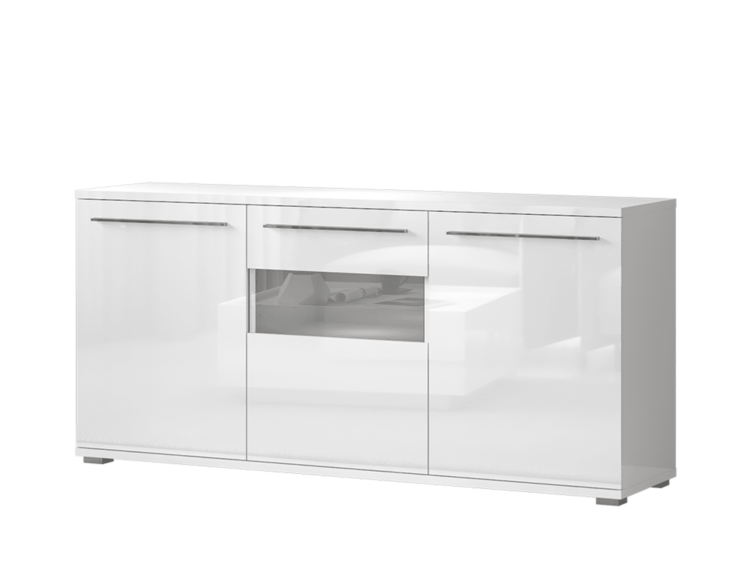 Komoda K180-3KS - Bela lak