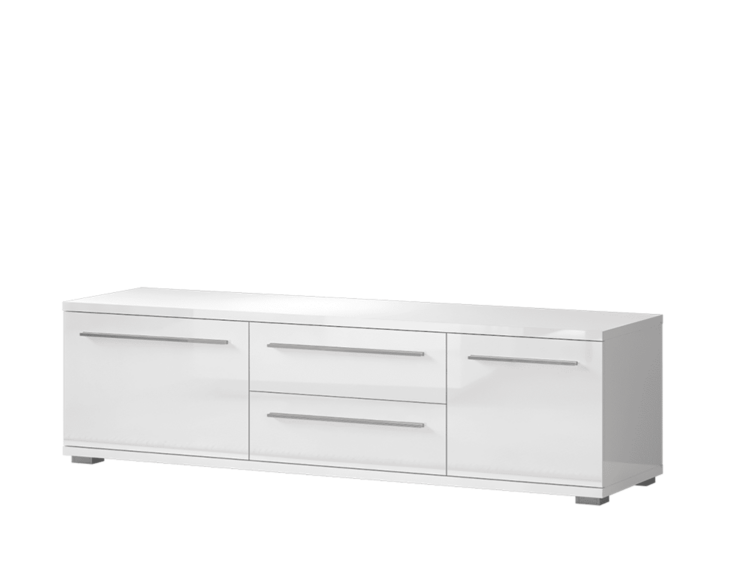 Tv komoda TV165-2K2F - Bela lak