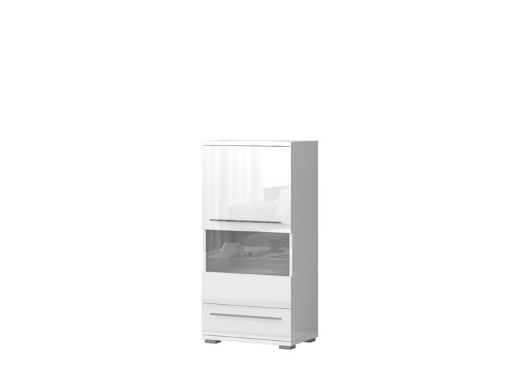 Vitrina V60-1KS1F - Bela lak